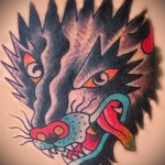 Wolf Tattoo -Muster - Снимка Beispiel für die Auswahl von 28022016 3