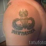 татуировка на купол с парашут във въздуха - снимка пример татуировка 7163 tatufoto.ru