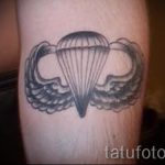 татуировка въздушен парашутен купол - снимка пример татуировка 9165 tatufoto.ru