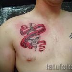 татуировка на гърдите - снимка пример татуировка 6185 tatufoto.ru