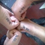 татуировка във въздуха по ръба на дланта - снимка пример татуировка 6287 tatufoto.ru