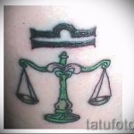 Mérleg horoszkóp tetoválás - fotó példa 13122015 № 7