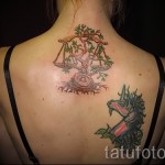 tetováló jel Mérleg egy lánynak - fotó példa 13122015 -ből 18. szám