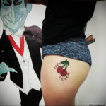 Fotó cseresznye tetoválásról 07.01.2021 №1005 -cseresznye tetoválás