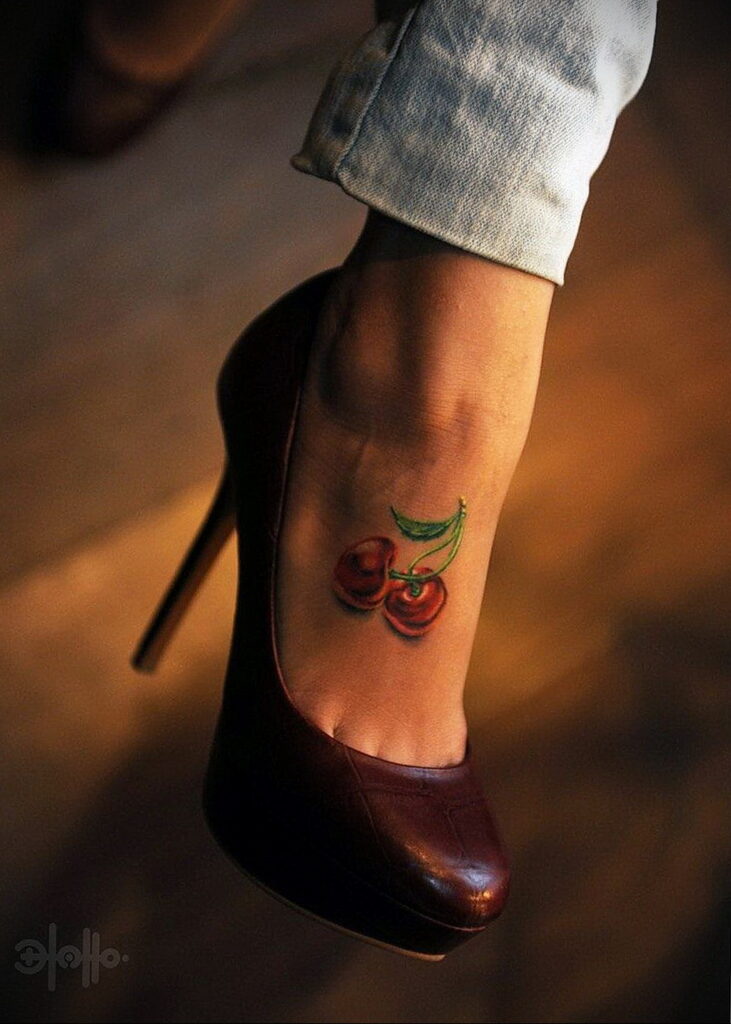 Fotó cseresznye tetoválásról 07.01.2021 №1082 -cseresznye tetoválás