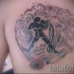 Vízöntő tetoválás - menő fotó - példa a kész tetoválásra a 01082016 30107 tatufoto.ru
