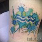Vízöntő tetoválás akvarell - fotó - példa a kész tetoválásra 01082016 2110 tatufoto.ru