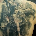 Angyal harcos tetoválás