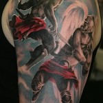 angyal harcos tetoválás