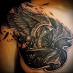 angyal harcos tetoválás 2