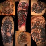 Orosz harcos tetoválás