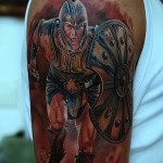 harcos tetoválás a karon