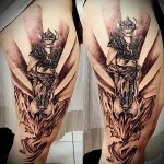 tetováló nő harcos