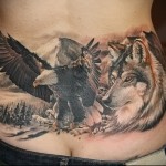 farkas tetoválás a hátán 1