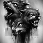 tetoválás fekete farkas 1