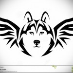 farkas szárnyas tetoválással 2