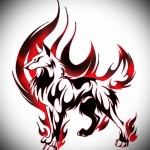 скица на татуировка вълк