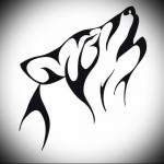 скица на татуировка на вой на вълк