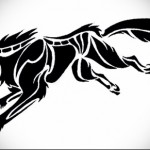 скица на татуировка вълк