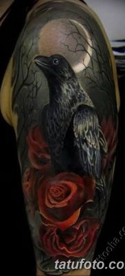 Fénykép egy hollótetoválásról, kelte: 2018.09.15. №135 - holló tetoválás -