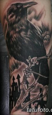 Fotó egy hollótetoválásról, kelte: 2018.09.15. №150 - holló tetoválás -