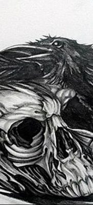 Fotó egy hollótetoválásról, kelte: 2018.09.15. №183 - holló tetoválás -