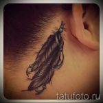 toll tetoválás a fül mögött - fotók a kész tetoválásokról 1