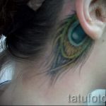 toll tetoválás a fül mögött - fotók a kész tetoválásról 2