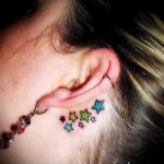 tatouage derrière l'oreille pour les filles - les photos des options de tatouages ​​finis 2