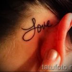 tetoválás a fül mögött a lányoknak - képek a kész tetoválásról 1