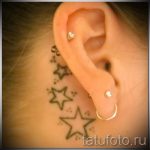 a fül mögötti tetoválás lányoknak - fotók a kész tetoválási lehetőségekről 2