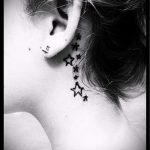 a fül mögötti tetoválás lányoknak - fotók a kész tetoválási lehetőségekről 4