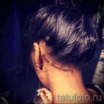 tetoválás a fül mögött lányoknak - fotók a kész tetoválások lehetőségeiről 6