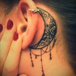 a fül mögötti tetoválás lányoknak - fotók a kész tetoválási lehetőségekről 8