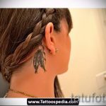 a fül mögötti tetoválások lányoknak - fotók a kész tetoválási lehetőségekről 21