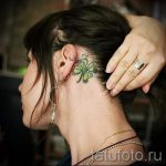 Lóhere a fül tetoválása mögött - fotók a kész tetoválási lehetőségekről 3