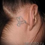 kolibri tetoválás a fül mögött - fotók a kész tetoválási lehetőségekről 3