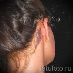 szárny a fül mögött tetoválás - fotók a kész tetoválási lehetőségekről 2