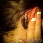 szárny a fül mögött tetoválás - fotók a kész tetoválási lehetőségekről 3