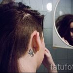 fecske tetoválás a fül mögött - fotók a kész tetoválási lehetőségekről 45