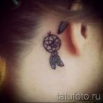 álomfogó tetoválás a fül mögött - fotók a kész tetoválási lehetőségekről 4