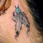 álomfogó tetoválás a fül mögött - fotók a kész tetoválási lehetőségekről 8