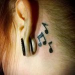 tetováló jegyzetek a fül mögött - fényképek a kész tetoválások lehetőségeiről 3