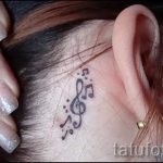 tetováló jegyzetek a fül mögött - fényképek a kész tetoválások lehetőségeiről 5