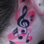 tetováló jegyzetek a fül mögött - fényképek a kész tetoválások lehetőségeiről 6