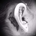 toll a fül mögött tetoválás - fotók a kész tetoválásokról 1