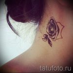 rózsa tetoválás a fül mögött - fotók a kész tetoválásokról 2