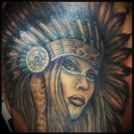 Indiai lány tetoválás