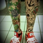 tetoválás választása a lábakon férfiak számára