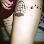 madárketreces tetoválás